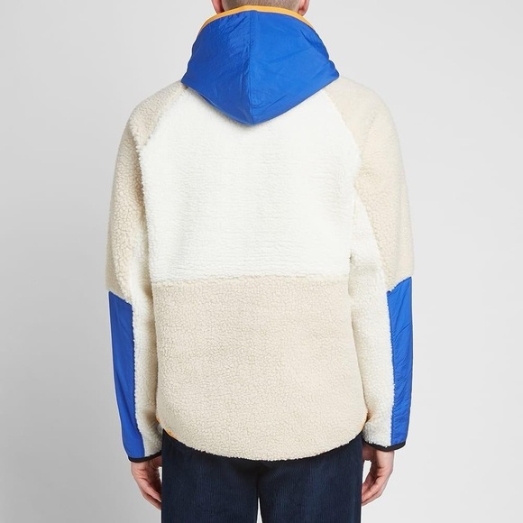 Nike Men's Blue Heritage Essentials Half Zip Sherpa Jacket - Size Medium - Picture 2 of 6